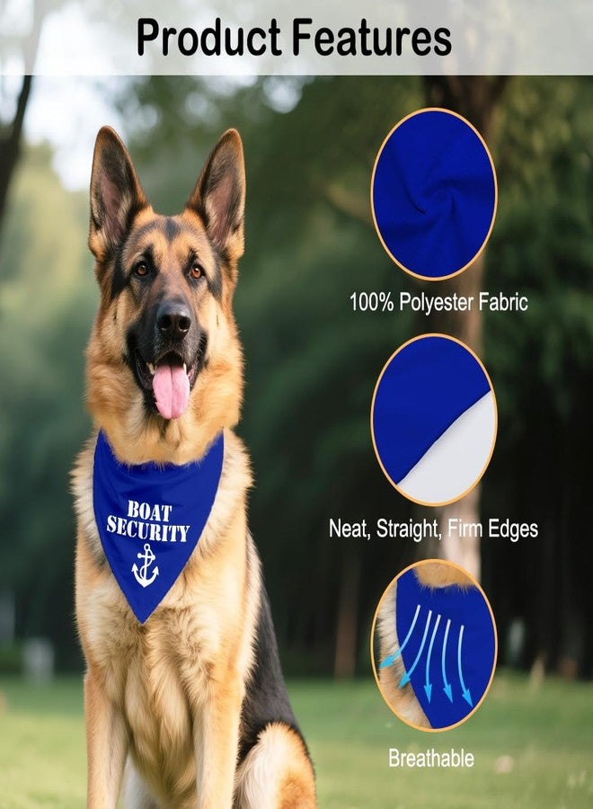 ZBBFSCSB Boat Security Blue Dog Bandana, Nautical Gifts for Boat Lover Captain, Nautical Pet Accessory, Lake Life Dog Gear, Sailor's Pet Apparel, Christmas Birthday Gifts for Pup Mom Dad - Image 3